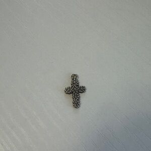 James Avery Floral Silver Cross Charm